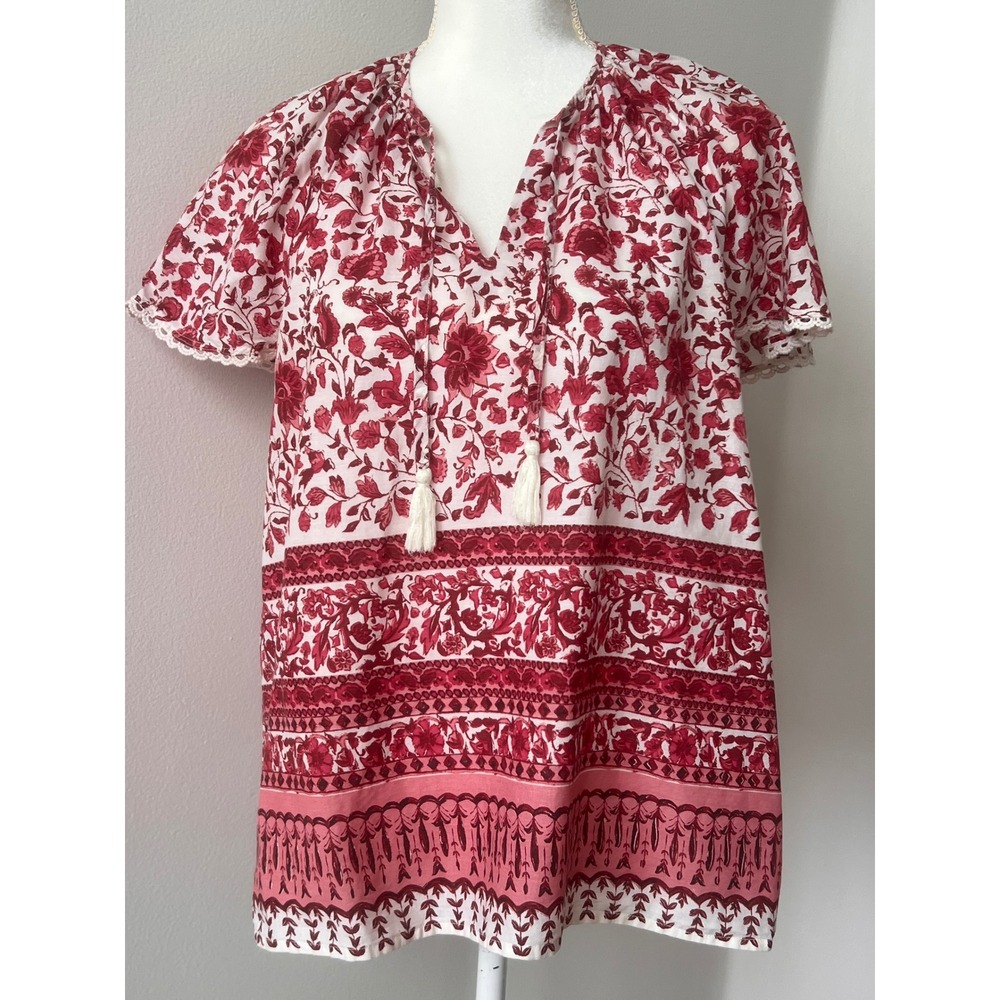 Casa Cabana boho flutter sleeve top size large